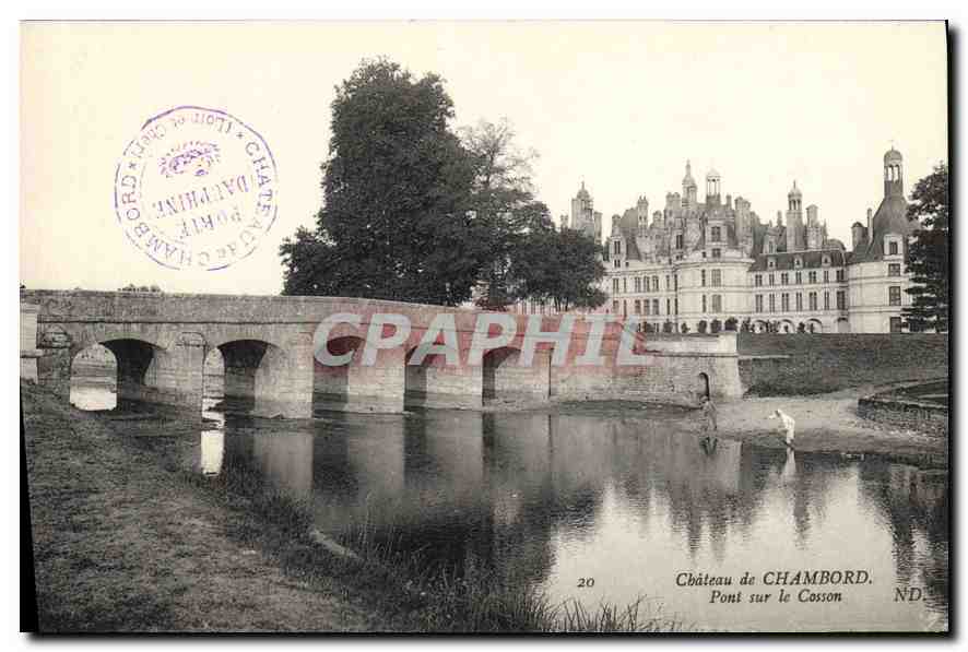 CPA Chateau de Chambord Pont sur le Cosson 