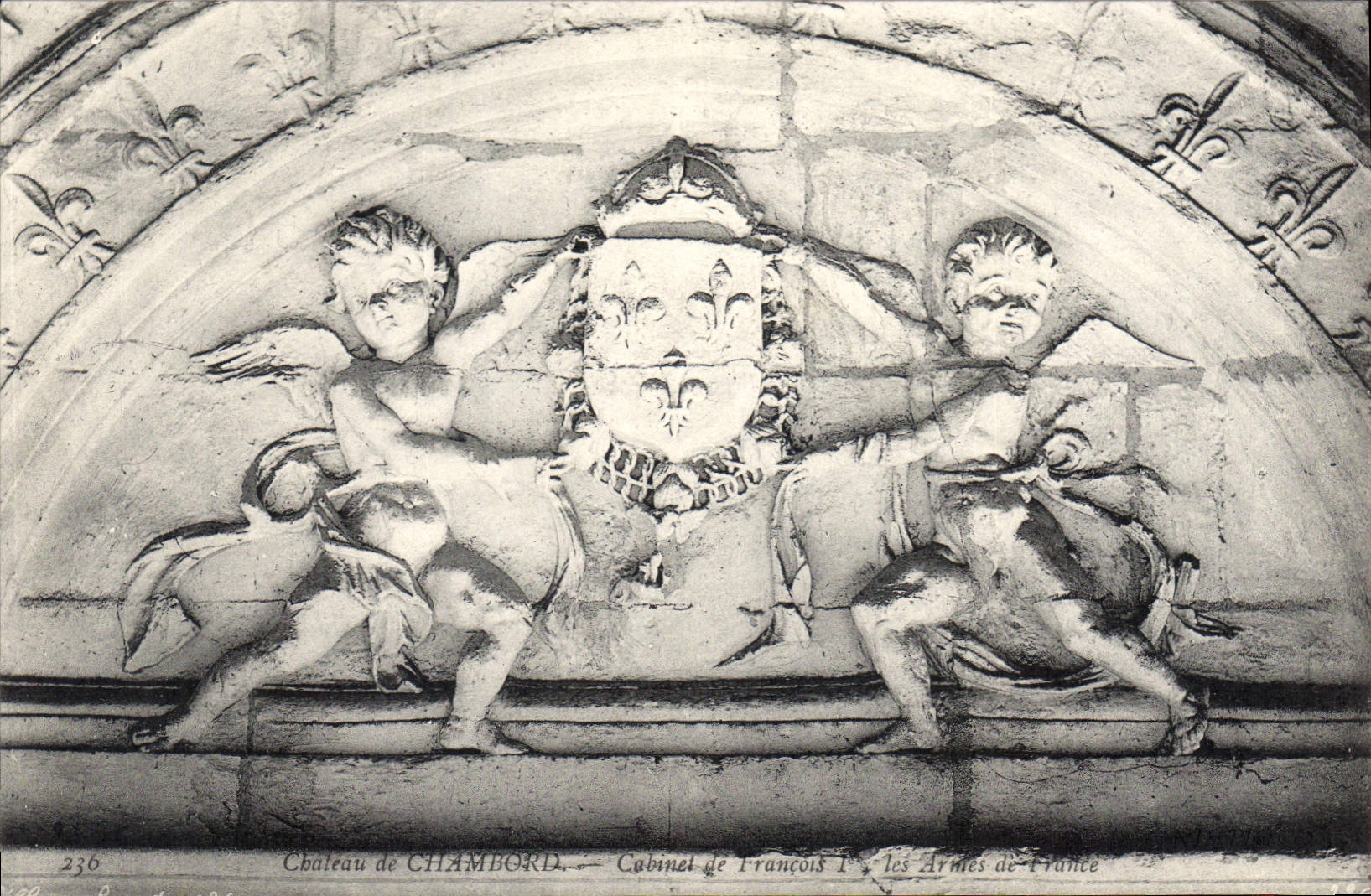 Château de CHAMBORD — Cabinet de François Ier, les Armes de France — éditeur non identifié, n° 236