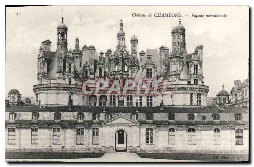 Château de CHAMBORD — Façade méridionale — ND Phot
