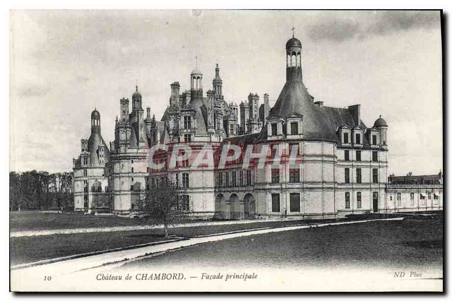 CPA Chateau de Chambord Facade principale 