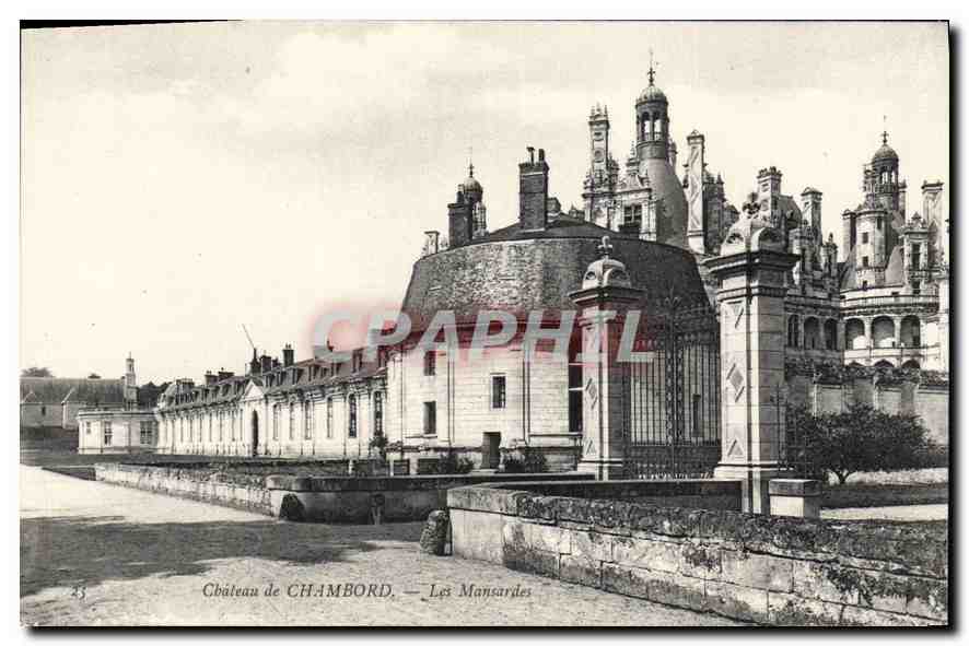 CPA Chateau de Chambord Les Mansardes 
