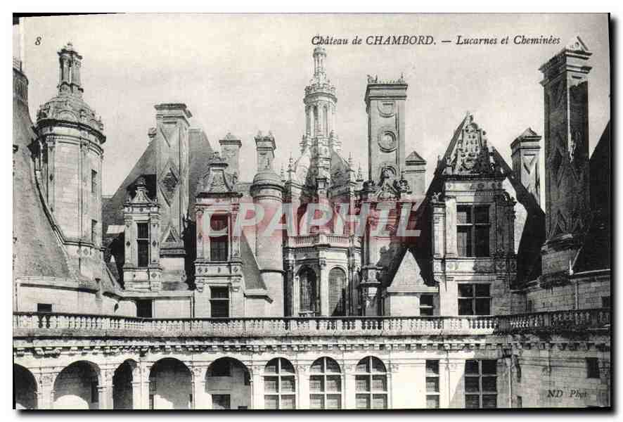 CPA Chateau de Chambord Lucarnes et Chemines 