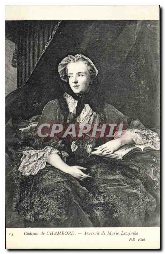 CPA Chateau de Chambord Portrait de Marie Leczinska 