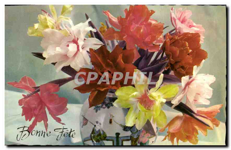 CPA Bonne fete Fleurs