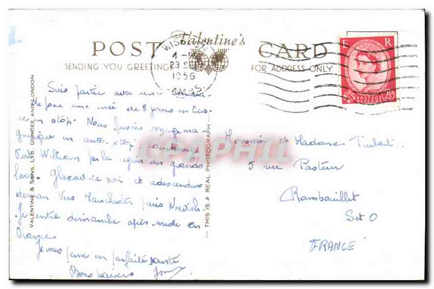 Loch Shiel et monument du prince Charles, Glenfinnan — Valentine's & Sons Ltd, n° B 2287 — Reverso