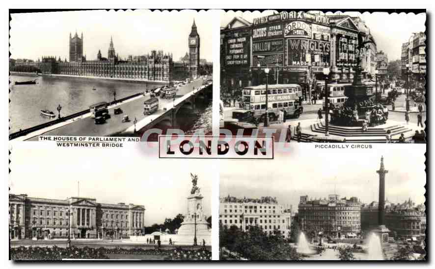 CPA London The houses of parliament and Westminster bridge Piccadilly Circus 