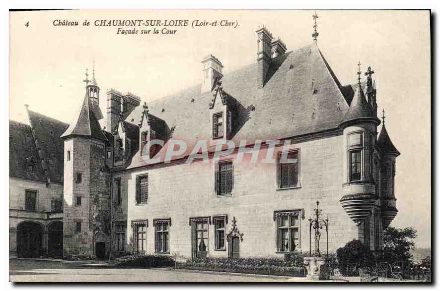 CPA Chateau de Chaumont sur Loire Loir et Cher Facade sur la Cour 