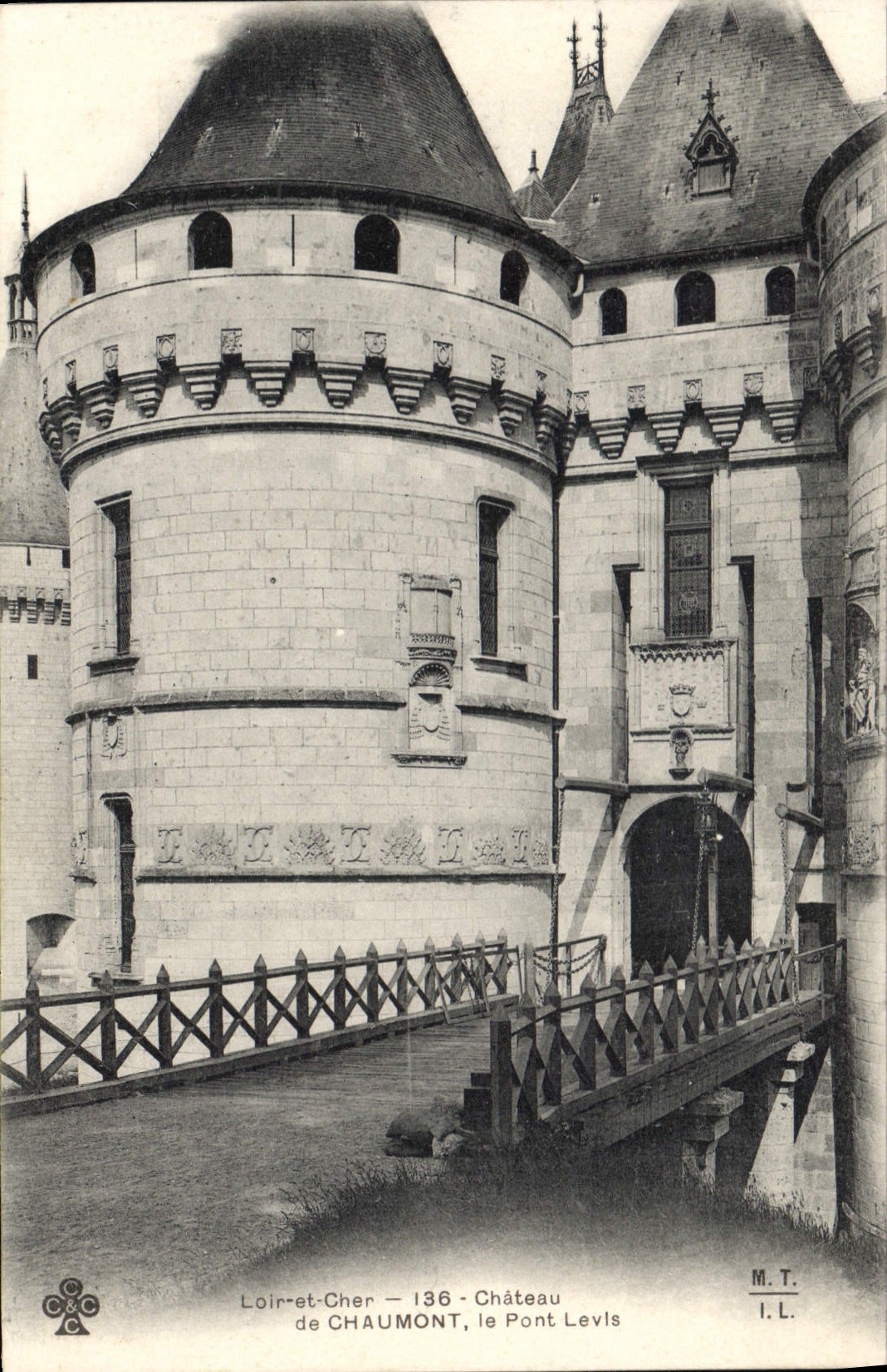 Schloss Chaumont, die Heubrücke — Loir-et-Cher — M.T. I.L. — Nr. 136