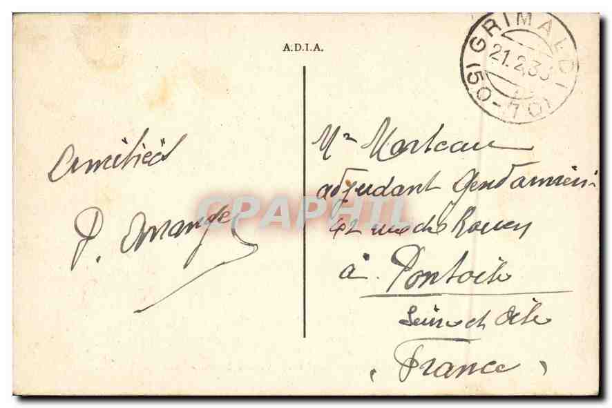 CPA Grimaldi Ventimiglia Balzi Rossi Veduta del Ponte San Luigi  — Verso