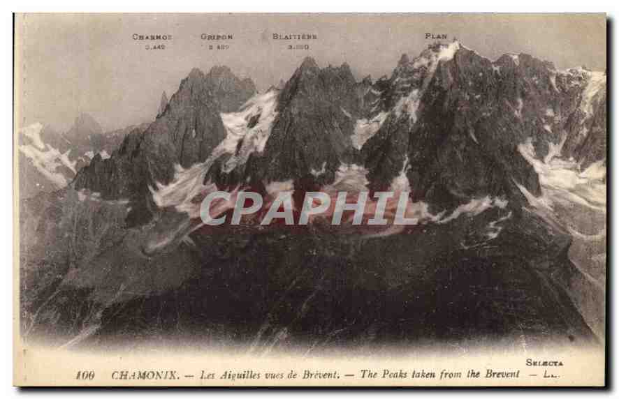 CPA Chamonix Les Aiguilles vues de Brevent 