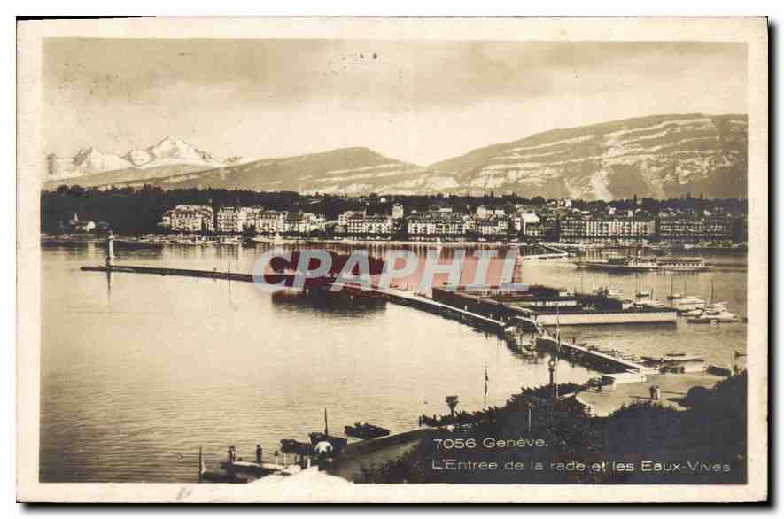 CPA Geneve L'Entree de la Rade et les Eaux Vives 