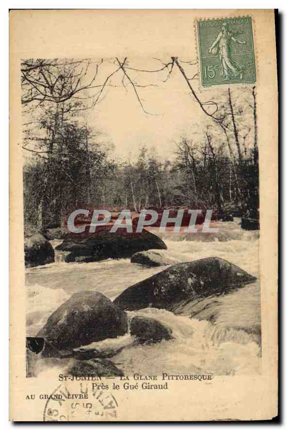 CPA St Junien La Glane Pittoresque Pres le Gue Giraud 