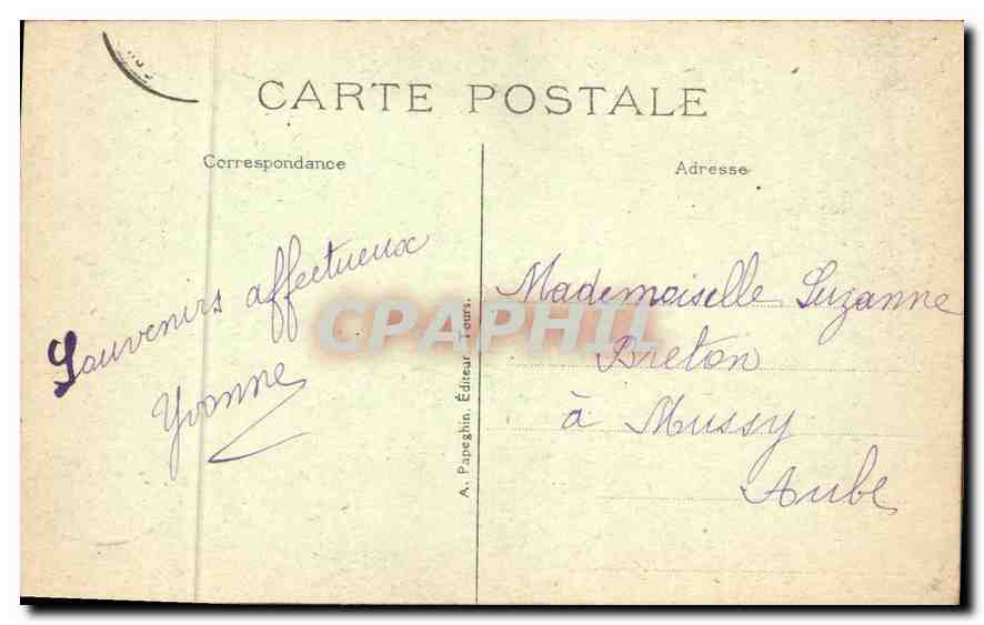CPA Lavardin L et Ch Le Chateau Monum hist  — Rückseite