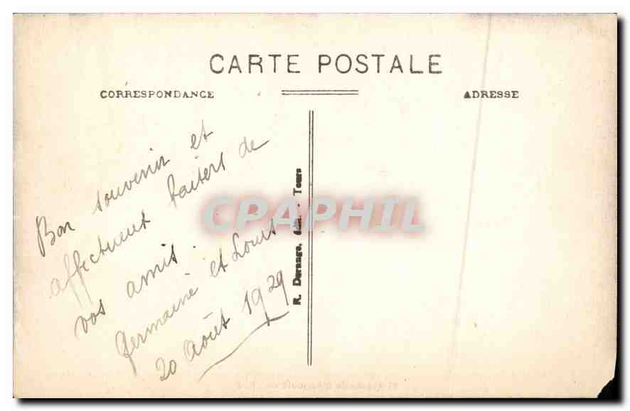CPA Fontevrault M et L L'Abbaye Tombeaux de Henri II Plantagenet roi d'Angleterre et d'Isabelle d'An — Rückseite