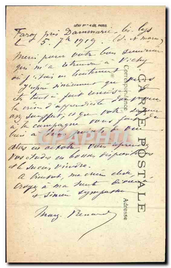 CPA Vichy La Maison de Madame de Sevigne  — Rückseite