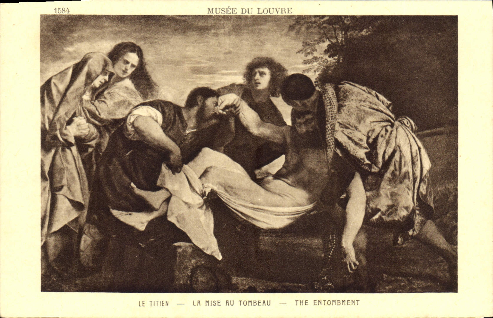 CPA Musee du Louvre Le Titien La Mise au Tombeau 