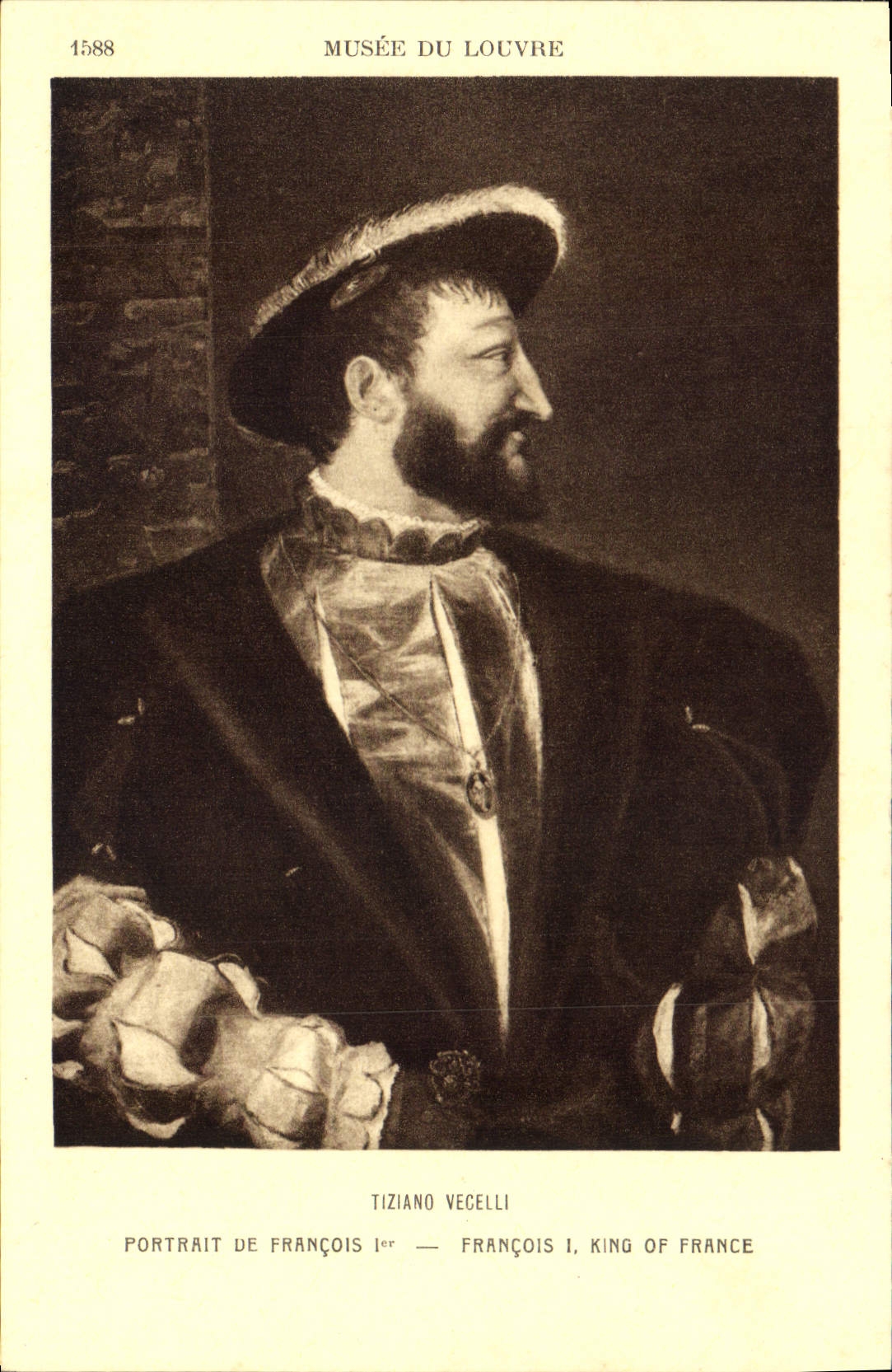 Portrait de François Ier — Tiziano Vecelli — Musée du Louvre
