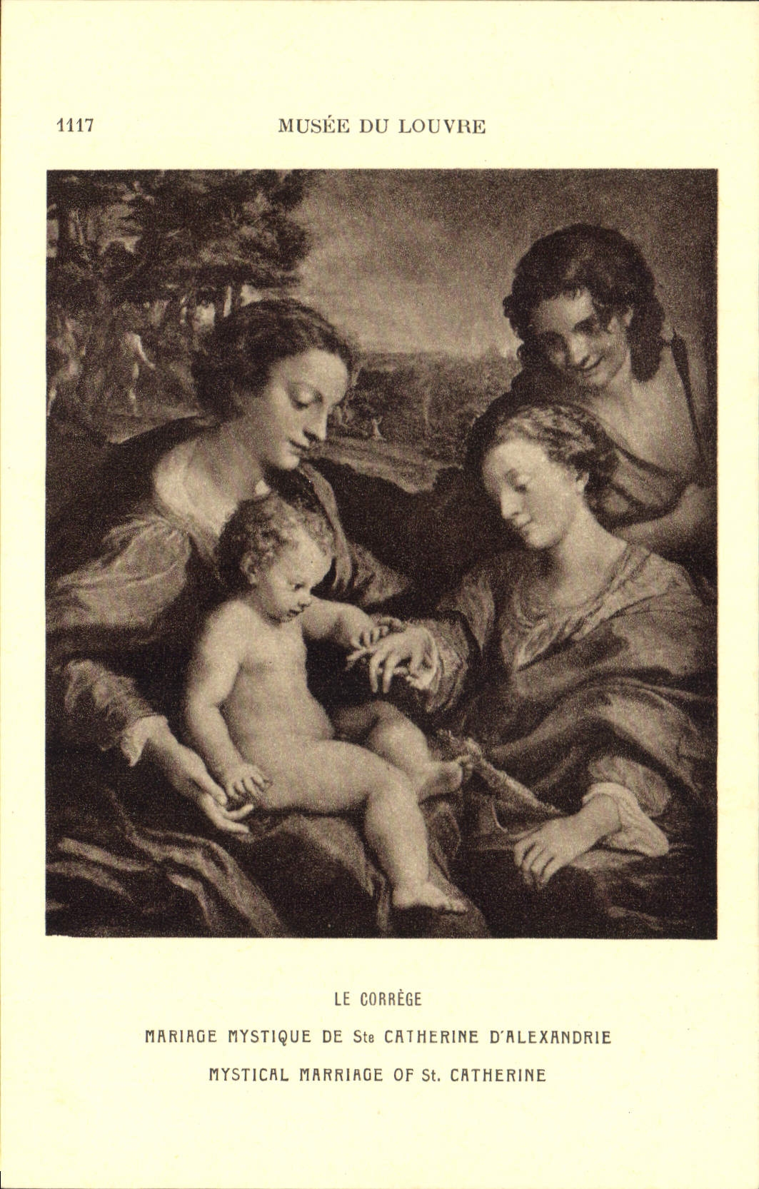 Mariage mystique de Sainte Catherine d'Alexandrie — Le Corrège — Musée du Louvre — n° 1117