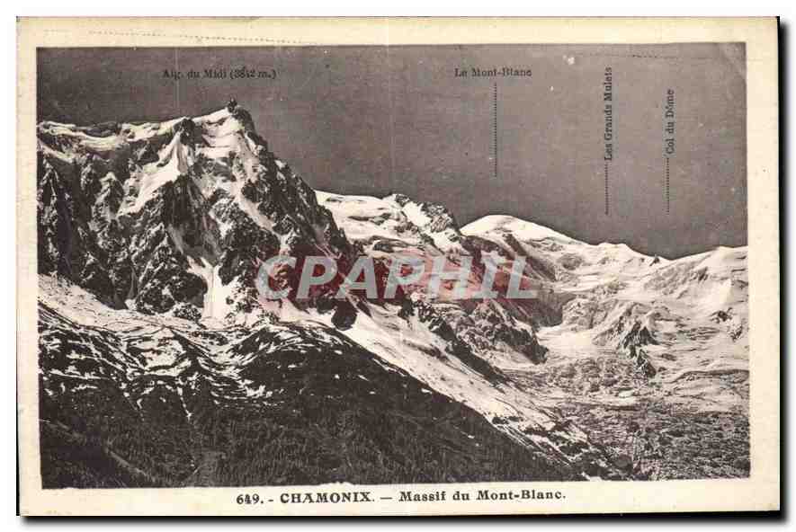 Chamonix — Massif du Mont-Blanc — L. Morand, phot. édit. Haute-Savoie