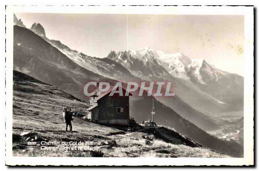 Chemin du Col de Balme — Charamillon et Mt Blanc — Éditions Mont-Blanc-Léman