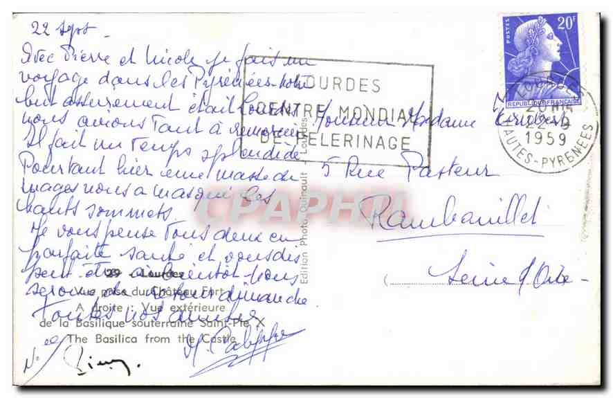 CPA Lourdes  — Verso