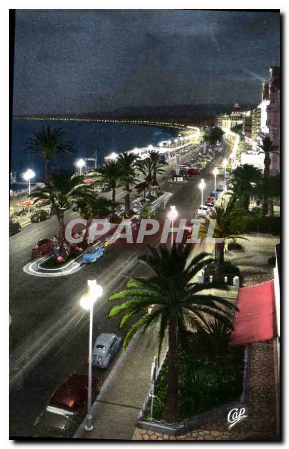 CPA Nice AM La Promenade des Anglais la nuit 