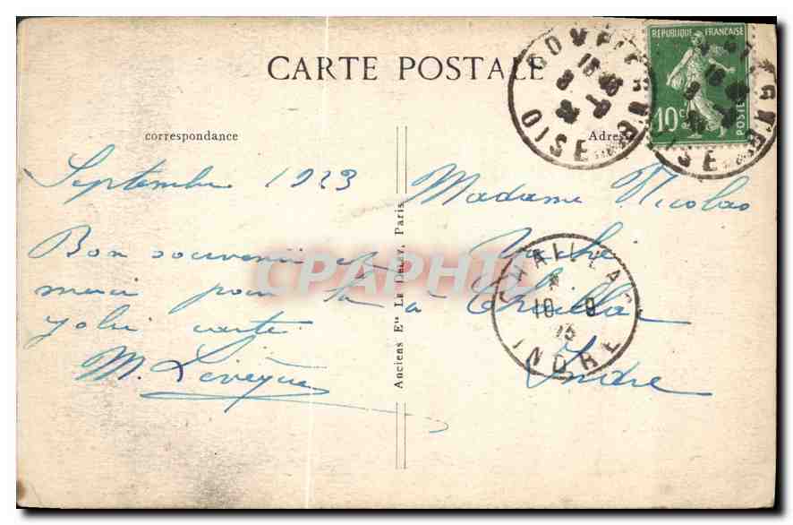 CPA Foret de Compiegne Le Carrefour de l'Armistice et Monument du Matin  — Rückseite