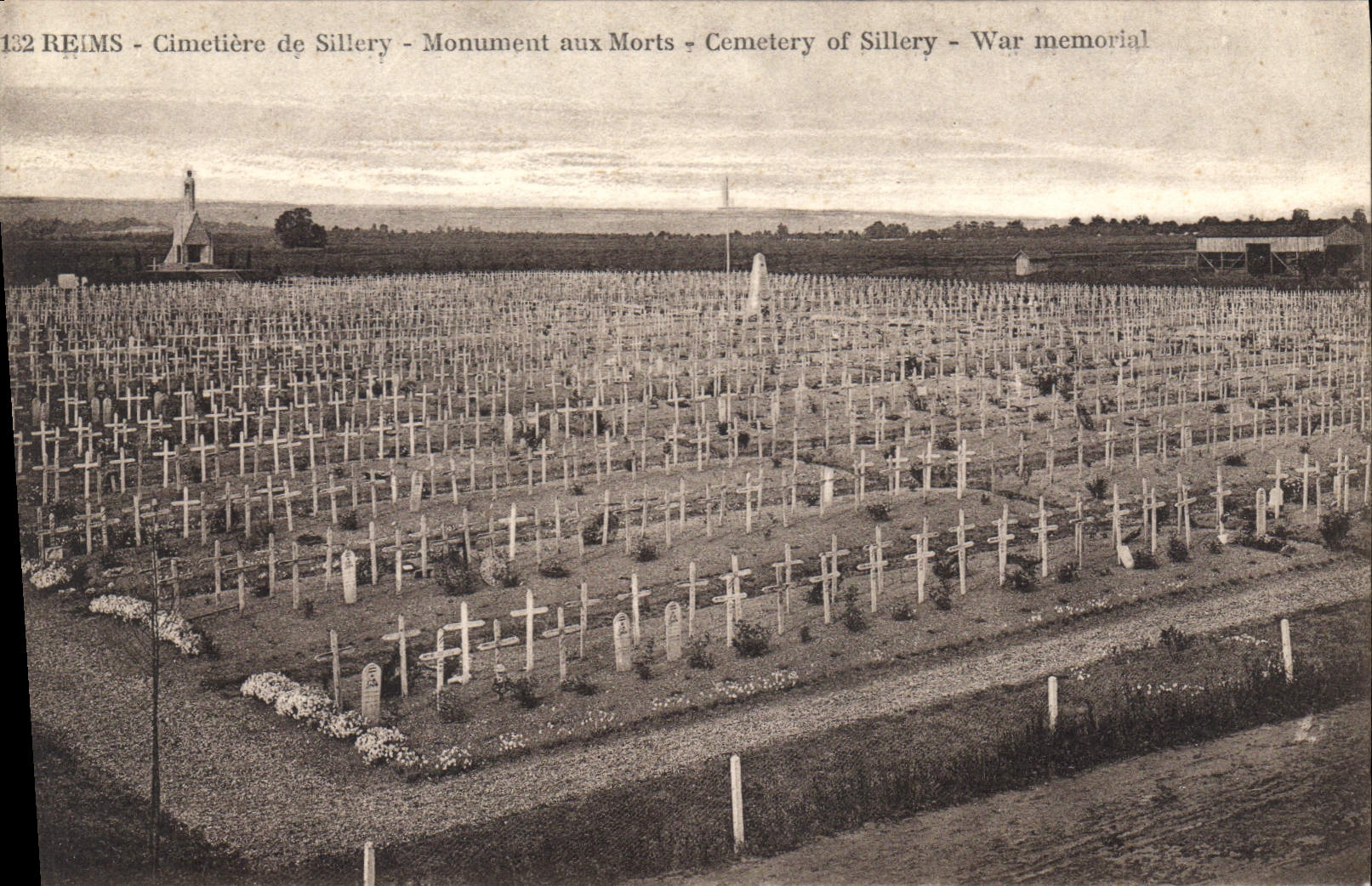 CPA Reimes Cimetiere de Sillery Monument aux Morts 