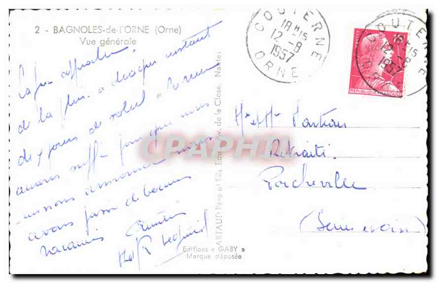 CPA Bagnoles de l'Orne Orne Vue generale  — Rückseite