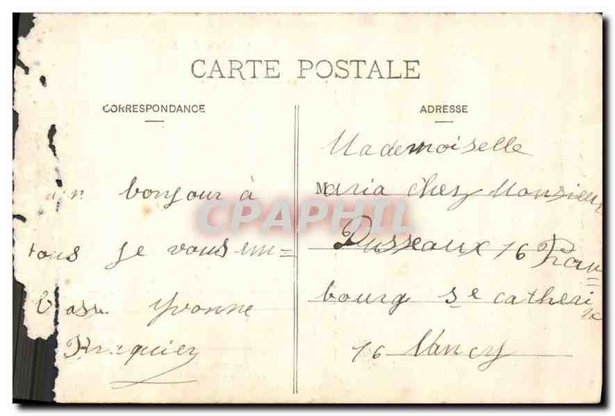 CPA Contes de Fraimbois Du haut du Paradis  — Rückseite