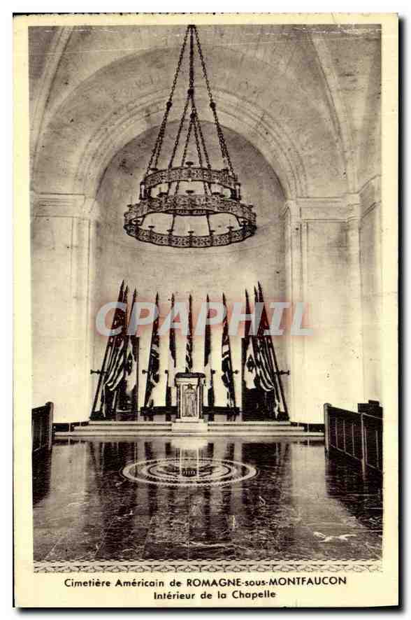 CPA Cimetiere Americainde de Romagne sous Montfaucon Interieur de la Chapelle 