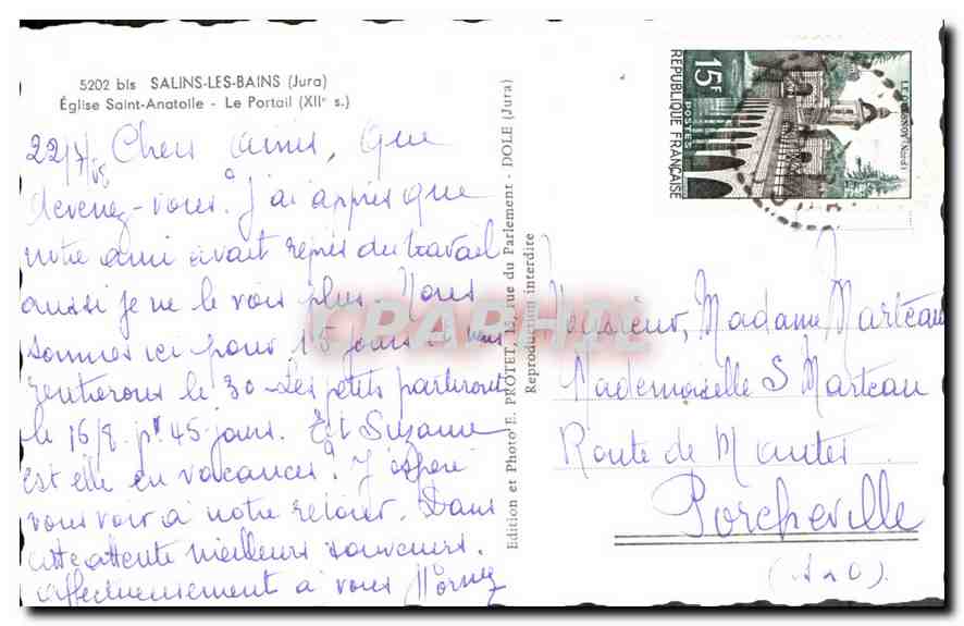 CPA Capbreton Landes de gauche a droite  — Rückseite