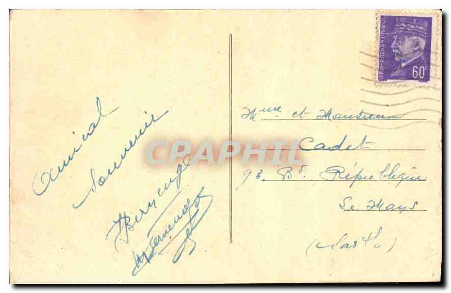 CPA Sports d'hiver aux Rousse Le Pre Chavin  — Back