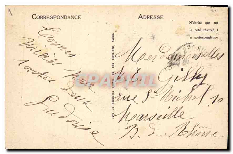 CPA Lourdes la Basilique et la Vierge couronnee  — Verso