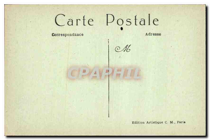 CPA Paris La Grande Cascade Buttes Chaumont — Rückseite