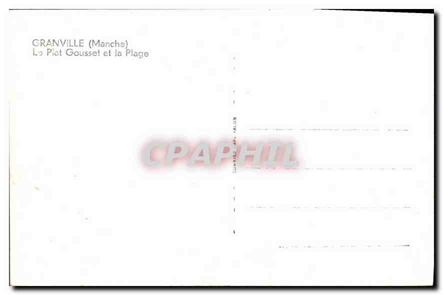 Granville (Manche) — Le Piot Gousset et la Plage — CPAPHIL — Rückseite