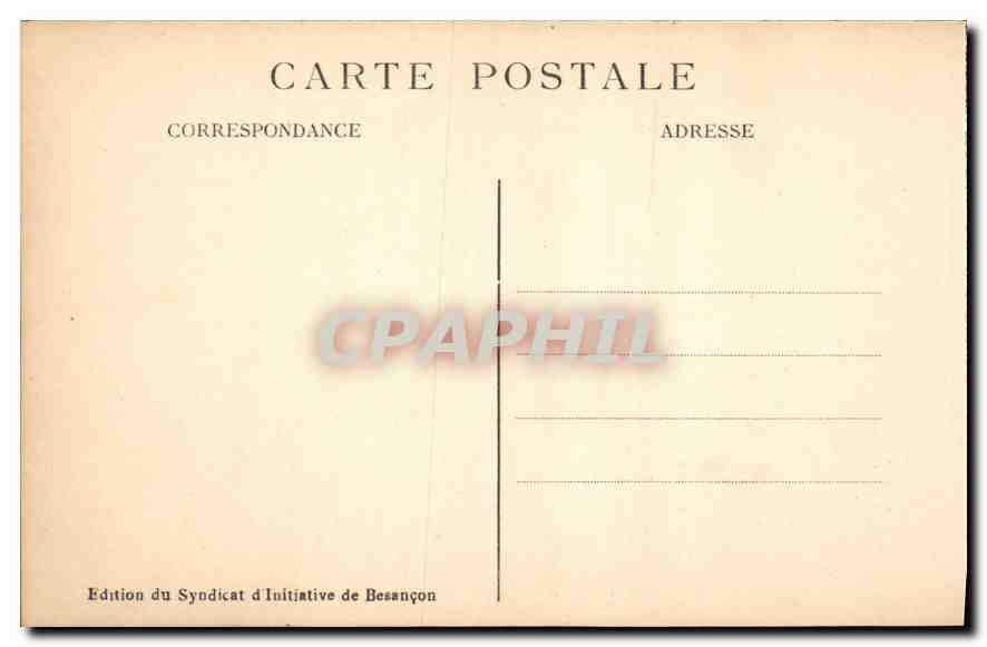 Chenecey-Buillon — Ruines du Château — Edition du Syndicat d'Initiative de Besançon — Rückseite