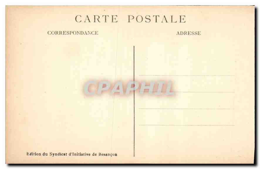 CPA Besancon les Bains Le DOubs et les Rochers de la Citadelle  — Rückseite