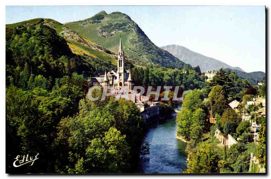 Lourdes — La Basilique et le Gave — Edlux