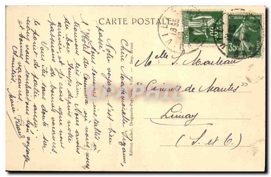 CPA Le Bildstein Pres Urbeis  — Rückseite