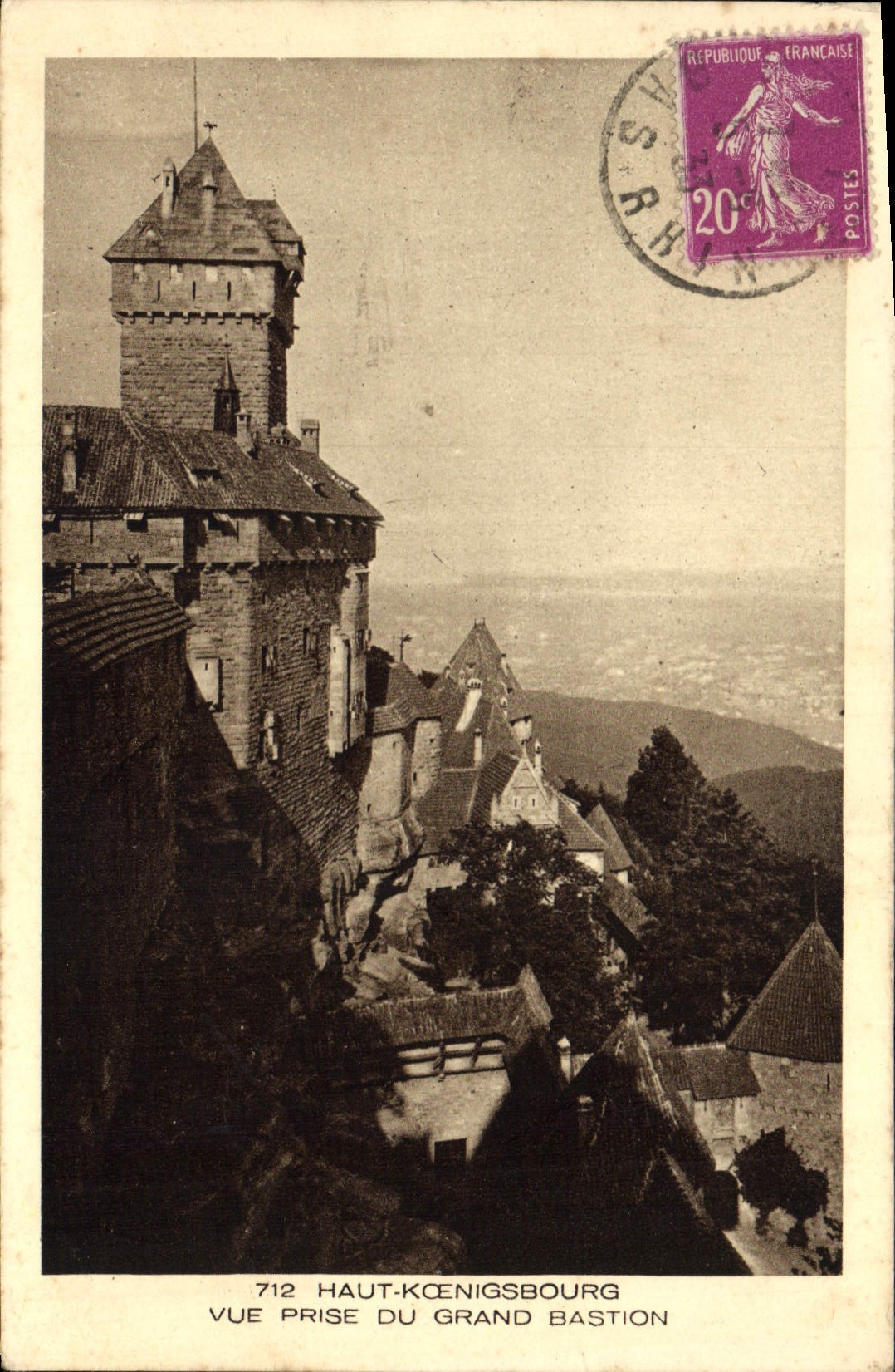 CPA Haut Koenigsbourg Vue Prise du Grand Bastion 
