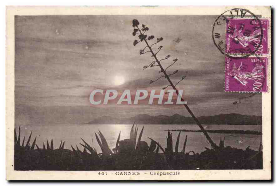 CPA Cannes Crepuscule 