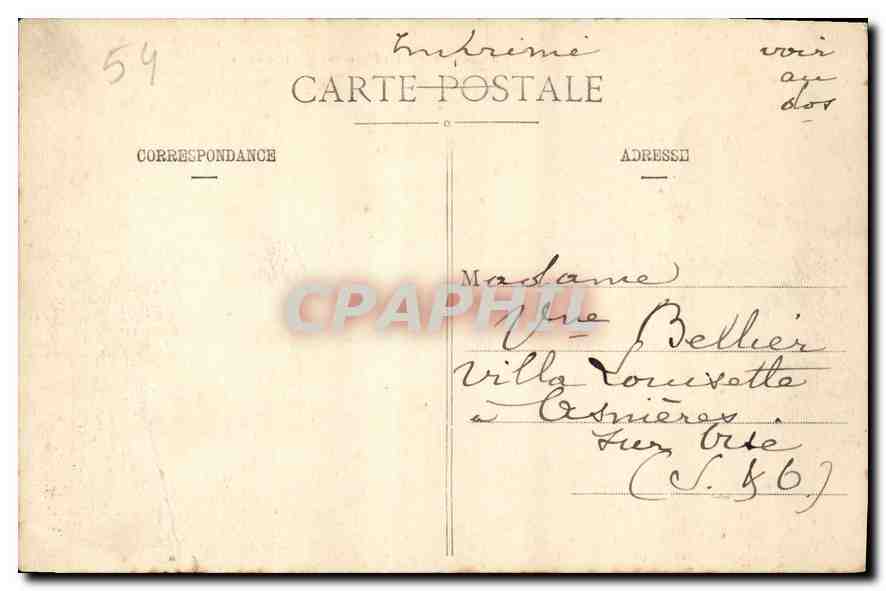 CPA Nancy Place Stanislas Grilles Jean Lamour  — Verso