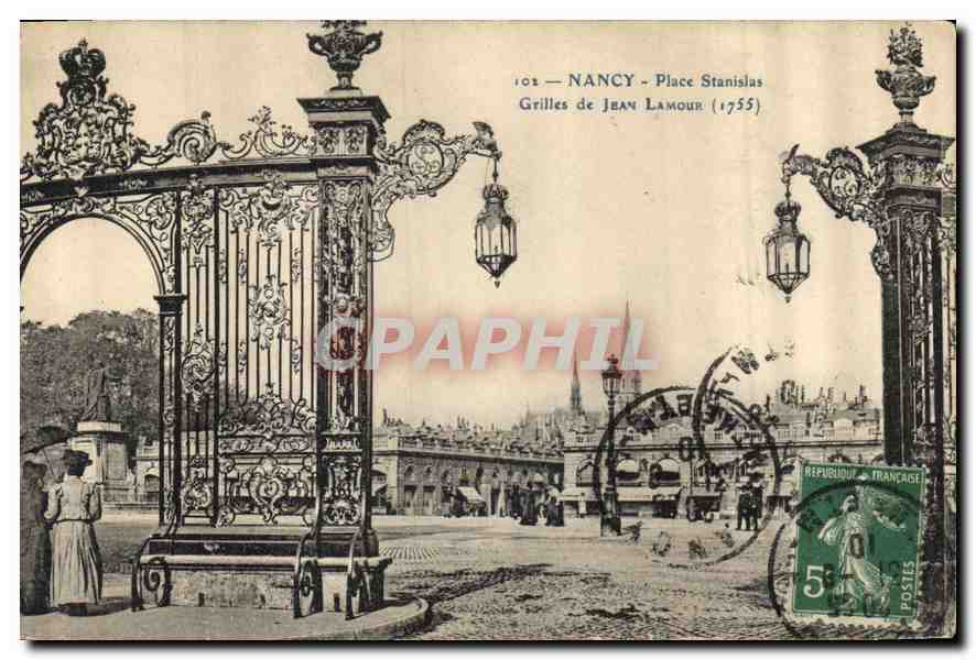 CPA Nancy Place Stanislas Grilles de Jean Lamour 