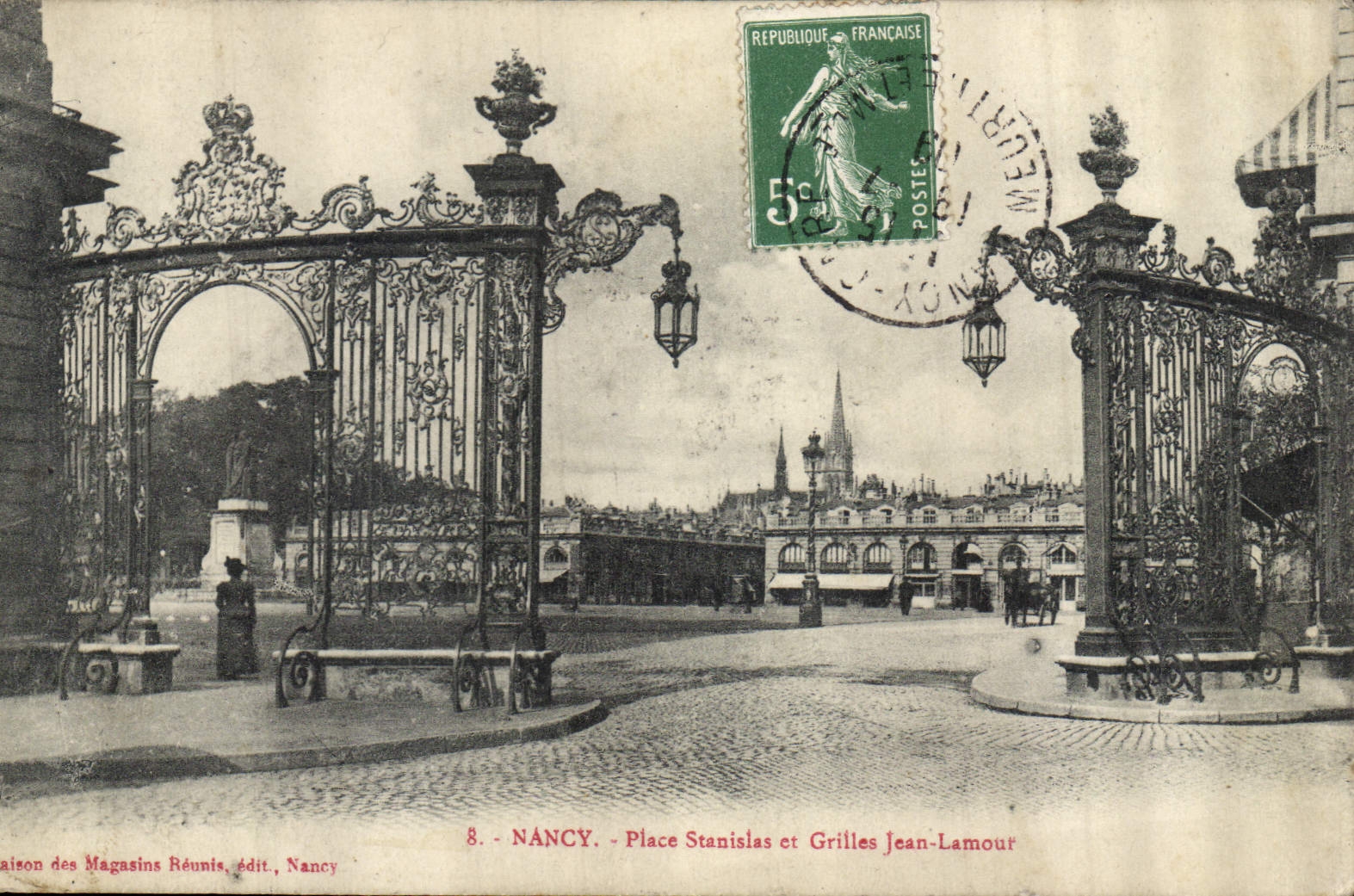 NANCY - Place Stanislas et Grilles Jean-Lamour — Magasins Réunis, édit. Nancy