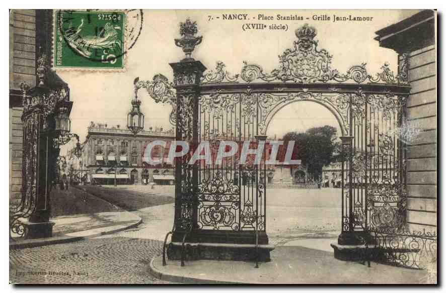 CPA Nancy Place Stanislas Grille Jean Lamour 