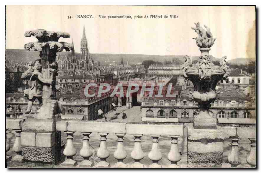 CPA Nancy Vue panoramique prise de l'Hotel de Ville 
