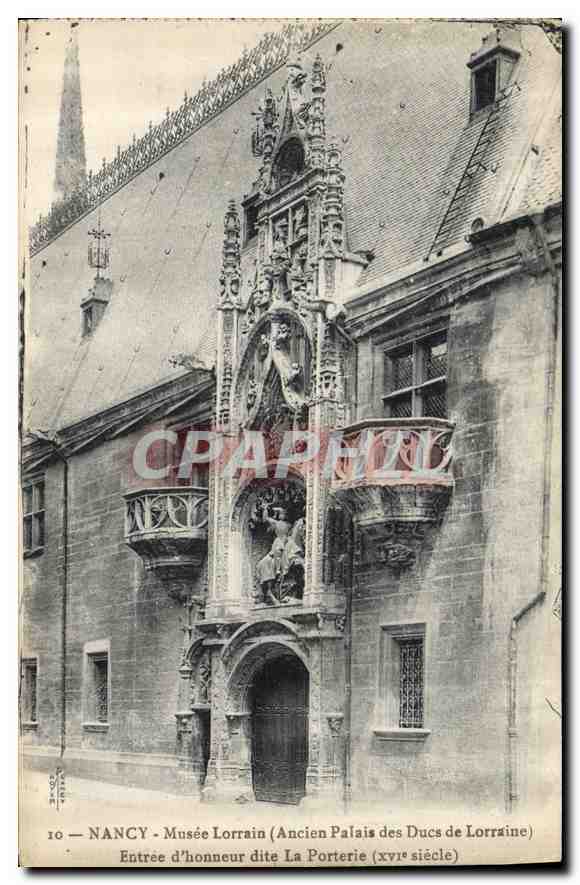 NANCY - Musée Lorrain (Ancien Palais des Ducs de Lorraine) — Entrée d'honneur dite La Porterie (xviiie siècle)