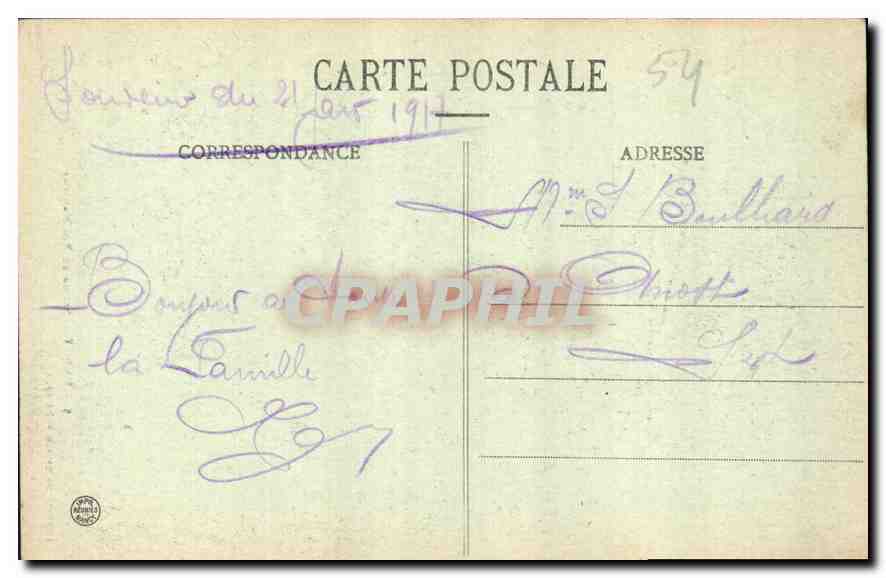CPA Nancy Statue du Roi Stanislas  — Rückseite
