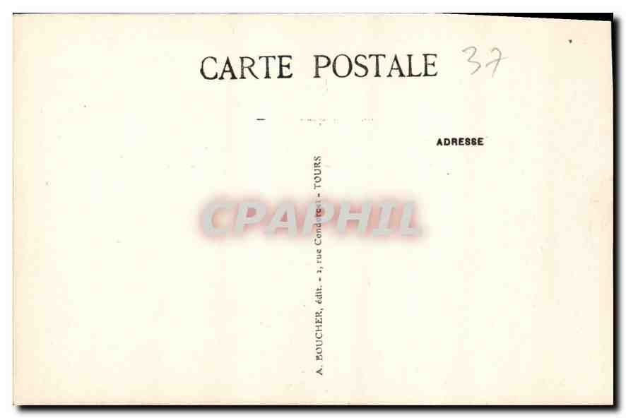 CPA Chinon Ruines du Chateau bati par Thibault le Vieil Comte de Blois  — Rückseite